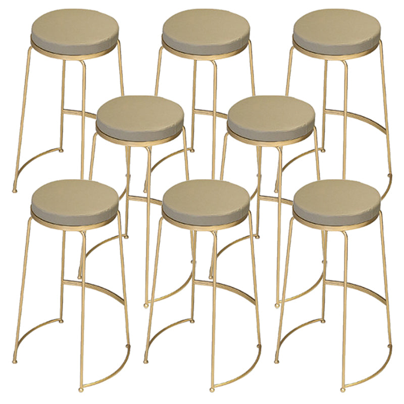 Modern Style Bar-stool Round Seat Counter Bar Stool with Metal Legs