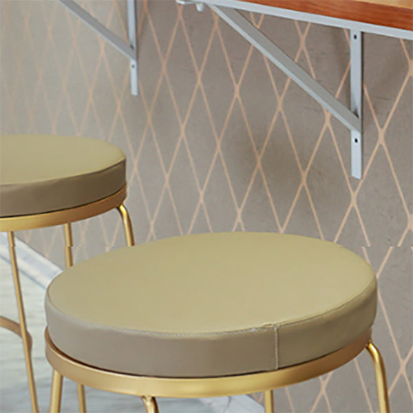 Modern Style Bar-stool Round Seat Counter Bar Stool with Metal Legs