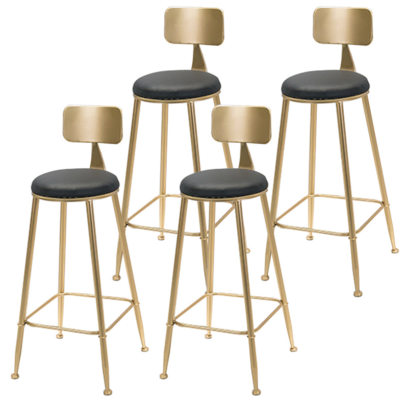 Modern Style Bar-stool Round Seat Counter Bar Stool with Metal Legs