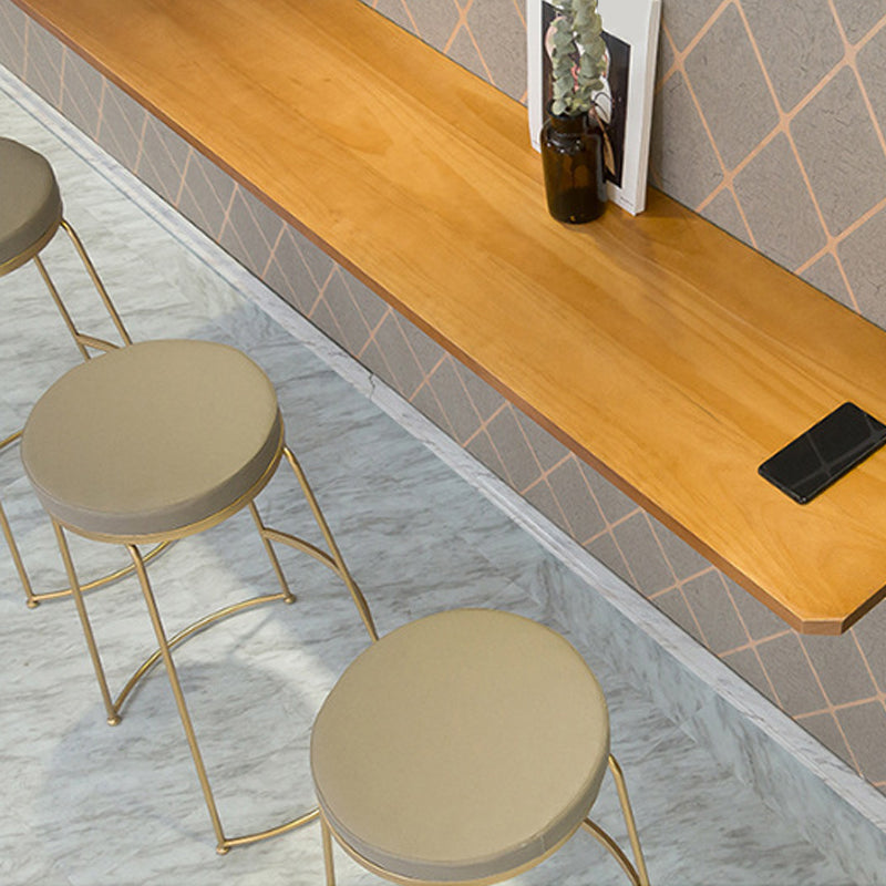 Modern Style Bar-stool Round Seat Counter Bar Stool with Metal Legs