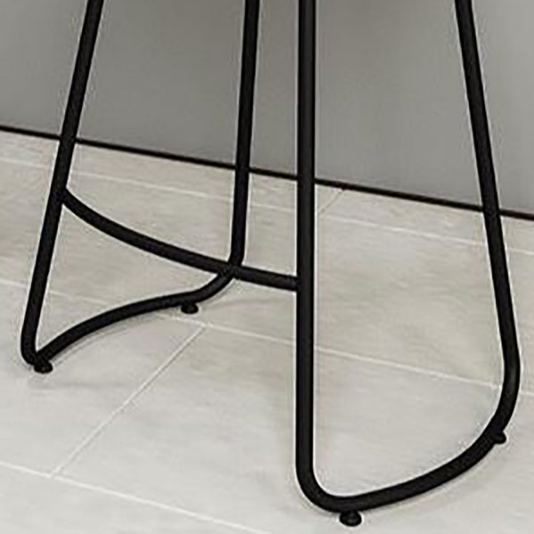 Modern Backrest Armless Counter Stool Iron Cafe Bar Stool with  Acrylic Seat