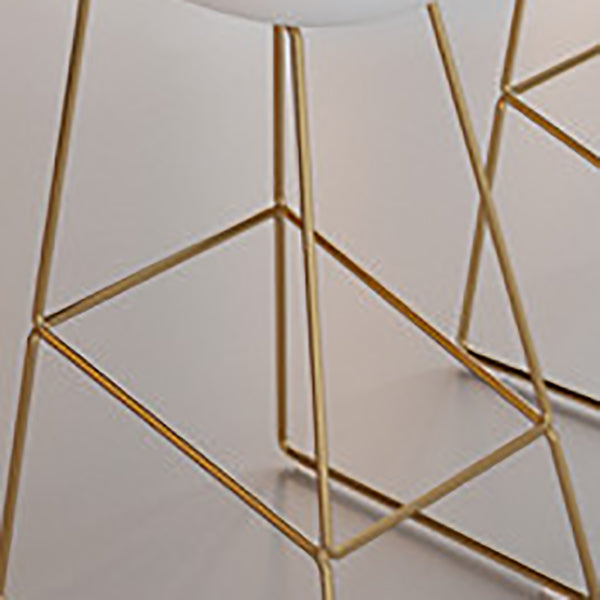 Contemporary Style Metal Armless Bar-stool PU Leather Counter Bar Stool for Kitchen