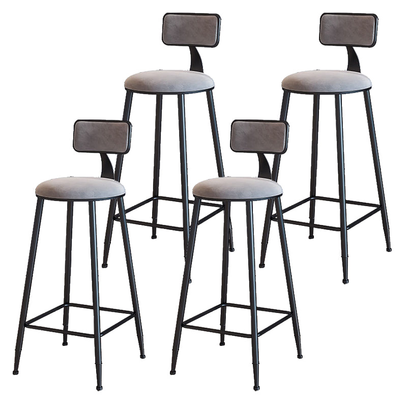 Contemporary Style Bar-stool Round Seat Counter Bar Stool with Metal Legs