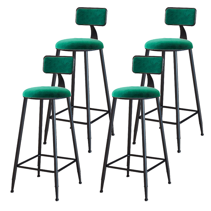 Contemporary Style Bar-stool Round Seat Counter Bar Stool with Metal Legs