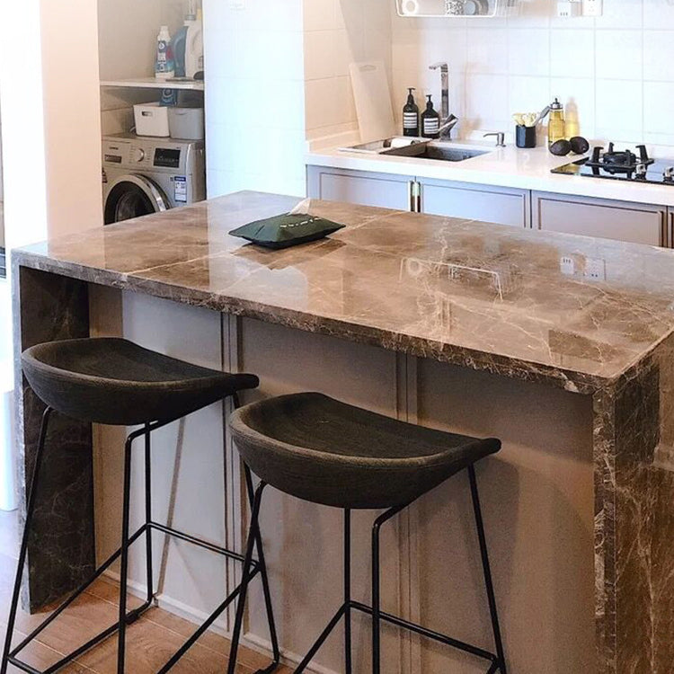 Metal Bar Stool Modern Style Low Back Armless Counter Stool for Home Use