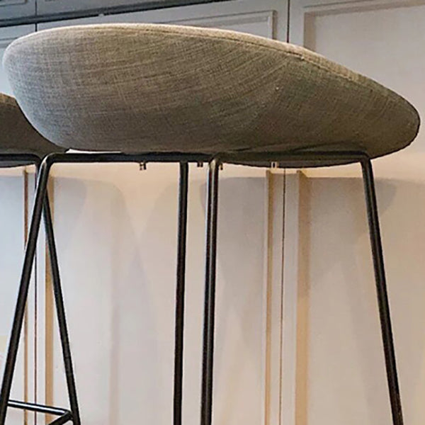 Metal Bar Stool Modern Style Low Back Armless Counter Stool for Home Use