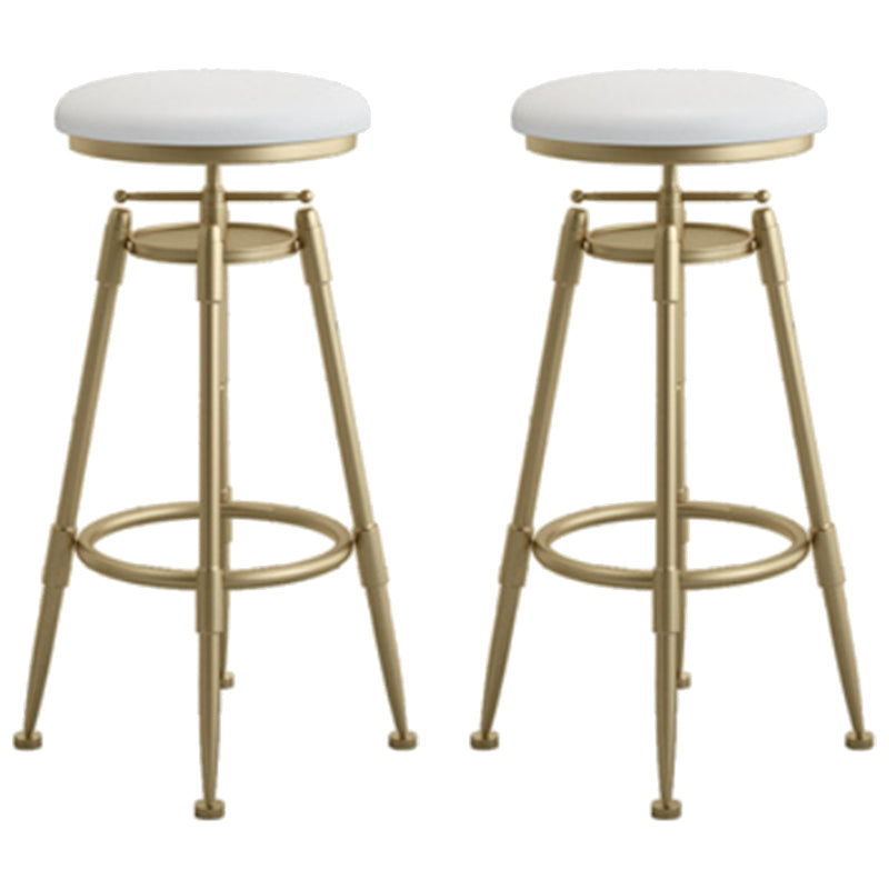 Industrial Armless Liftable Counter Stool Iron Cafe Bar Stool with Pedal