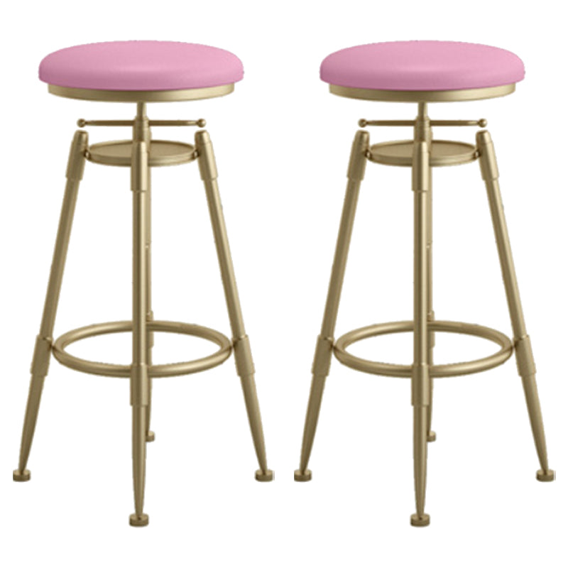 Industrial Armless Liftable Counter Stool Iron Cafe Bar Stool with Pedal