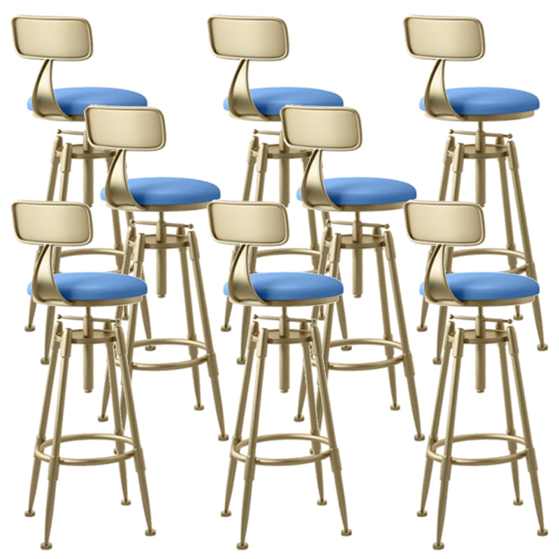 Industrial Armless Liftable Counter Stool Iron Cafe Bar Stool with Pedal