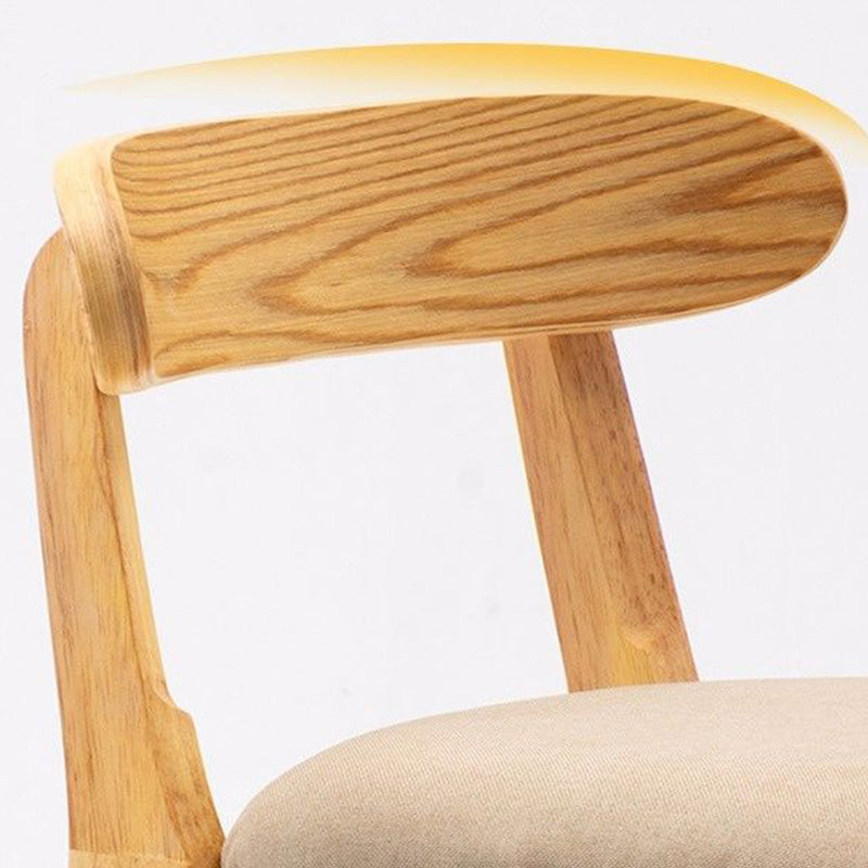 Industrial Armless Backrest Counter Stool Rubber Wood Cafe Bar Stool with Pedal