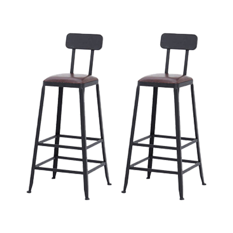Contemporary Metal Bar Stool Wood Seat Bar Stool for Home Use