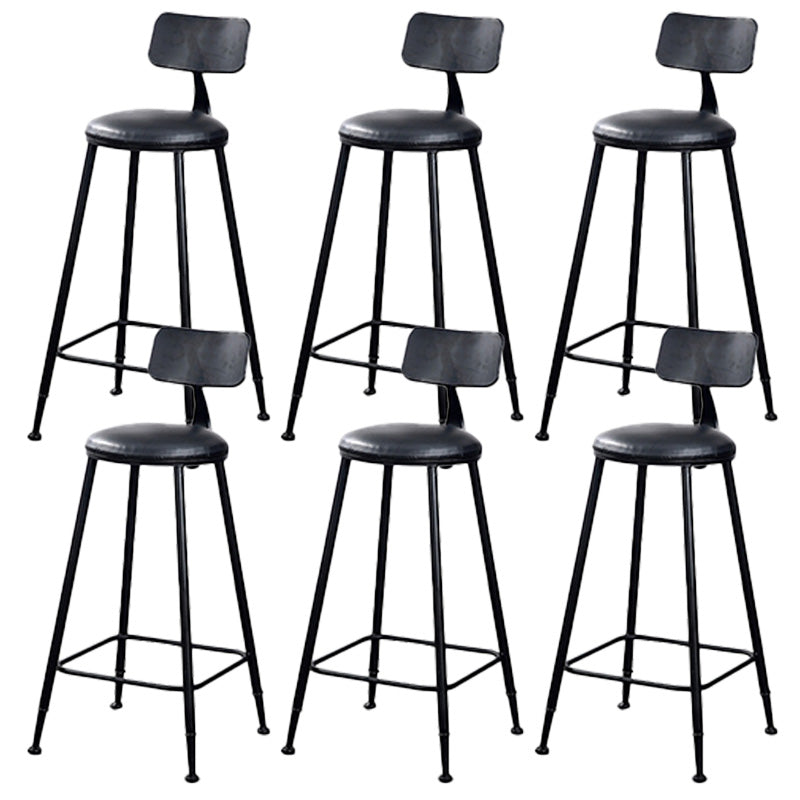 Contemporary Metal Bar Stool Wood Seat Bar Stool for Home Use