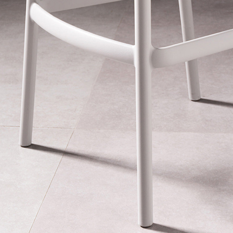Industrial Low Back Counter Stool Plastic Counter Height Stools for Home Use