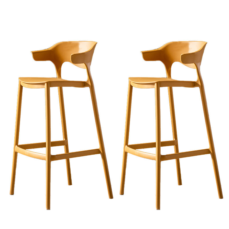 Industrial Low Back Counter Stool Plastic Counter Height Stools for Home Use