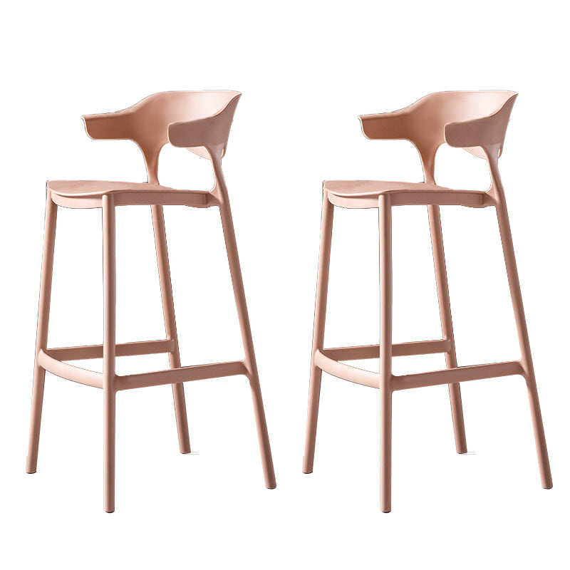 Industrial Low Back Counter Stool Plastic Counter Height Stools for Home Use