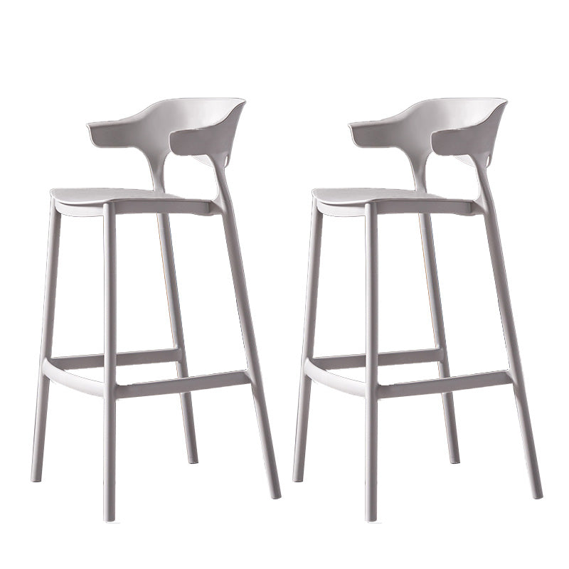 Industrial Low Back Counter Stool Plastic Counter Height Stools for Home Use