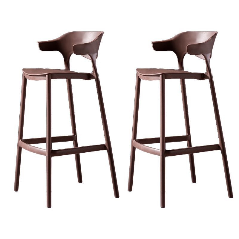 Industrial Low Back Counter Stool Plastic Counter Height Stools for Home Use