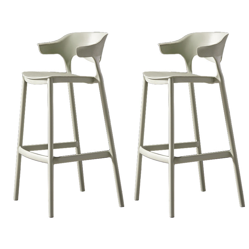 Industrial Low Back Counter Stool Plastic Counter Height Stools for Home Use