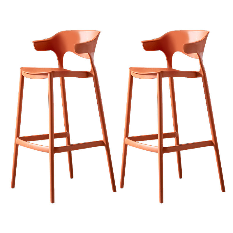 Industrial Low Back Counter Stool Plastic Counter Height Stools for Home Use