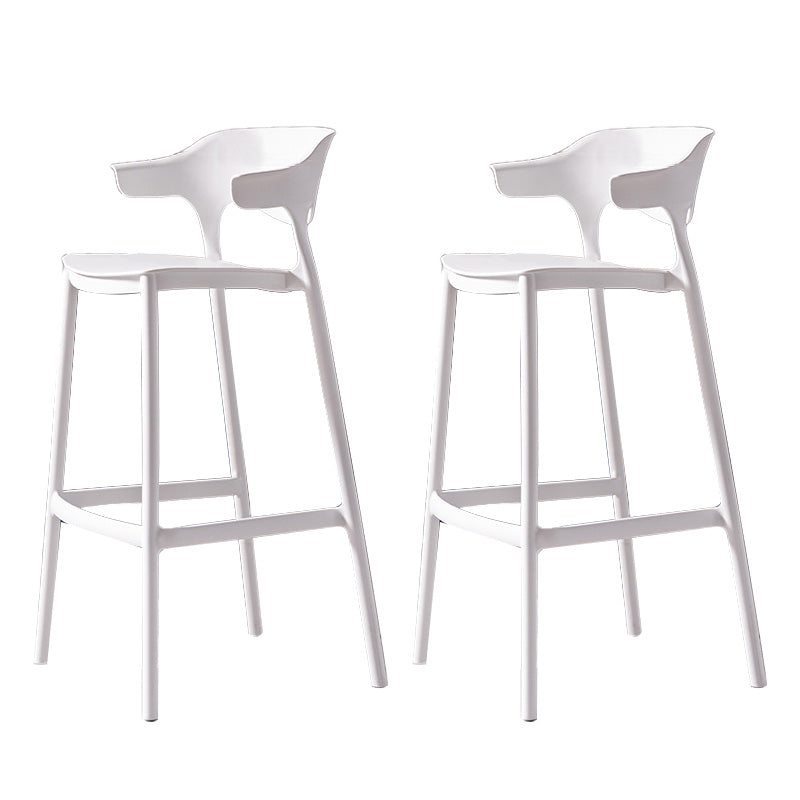 Industrial Low Back Counter Stool Plastic Counter Height Stools for Home Use