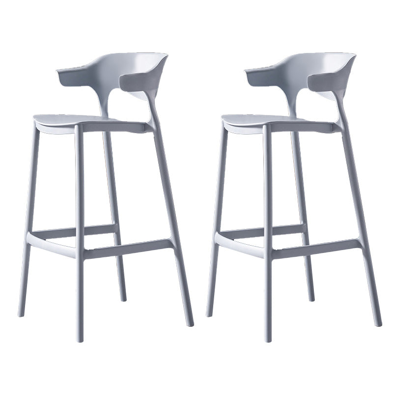Industrial Low Back Counter Stool Plastic Counter Height Stools for Home Use