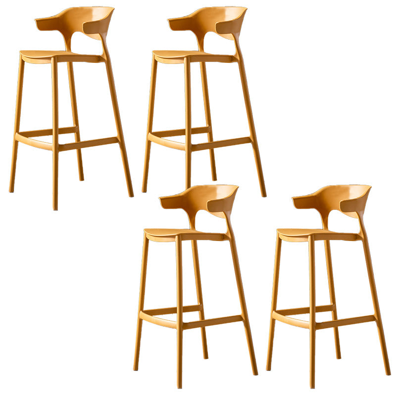 Industrial Low Back Counter Stool Plastic Counter Height Stools for Home Use
