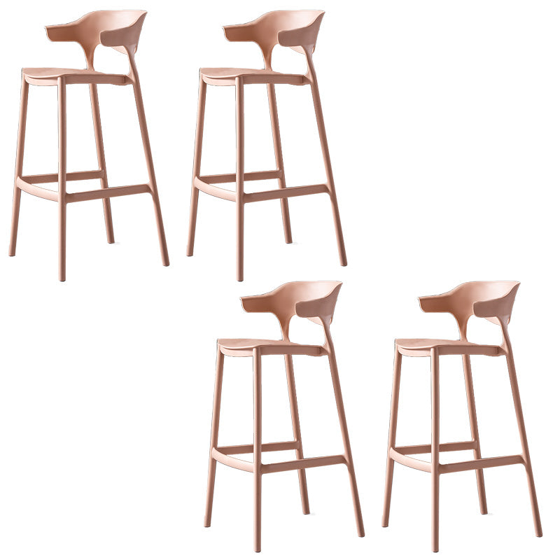 Industrial Low Back Counter Stool Plastic Counter Height Stools for Home Use