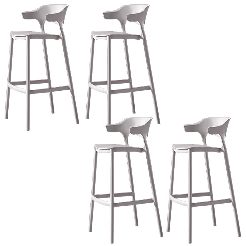Industrial Low Back Counter Stool Plastic Counter Height Stools for Home Use