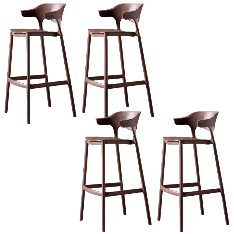 Industrial Low Back Counter Stool Plastic Counter Height Stools for Home Use