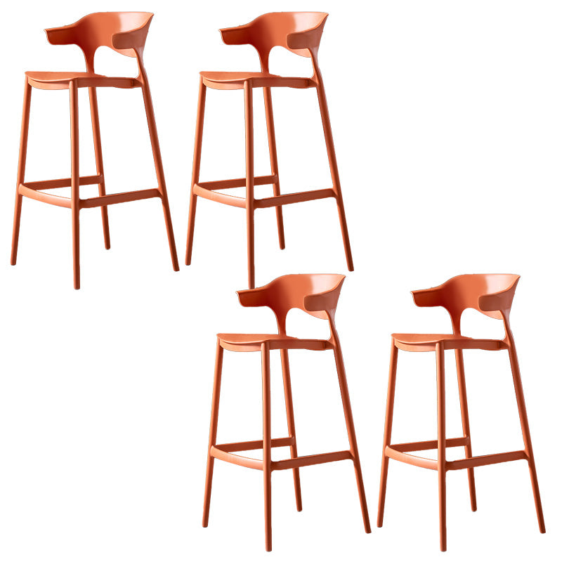 Industrial Low Back Counter Stool Plastic Counter Height Stools for Home Use