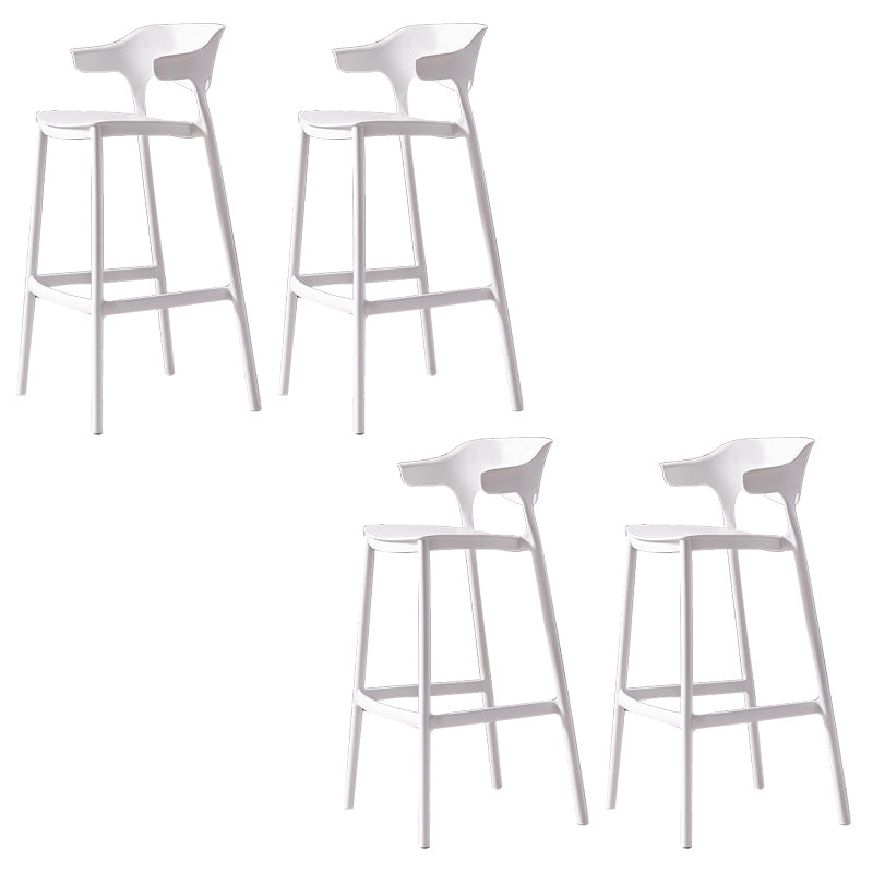 Industrial Low Back Counter Stool Plastic Counter Height Stools for Home Use