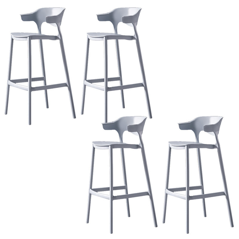 Industrial Low Back Counter Stool Plastic Counter Height Stools for Home Use