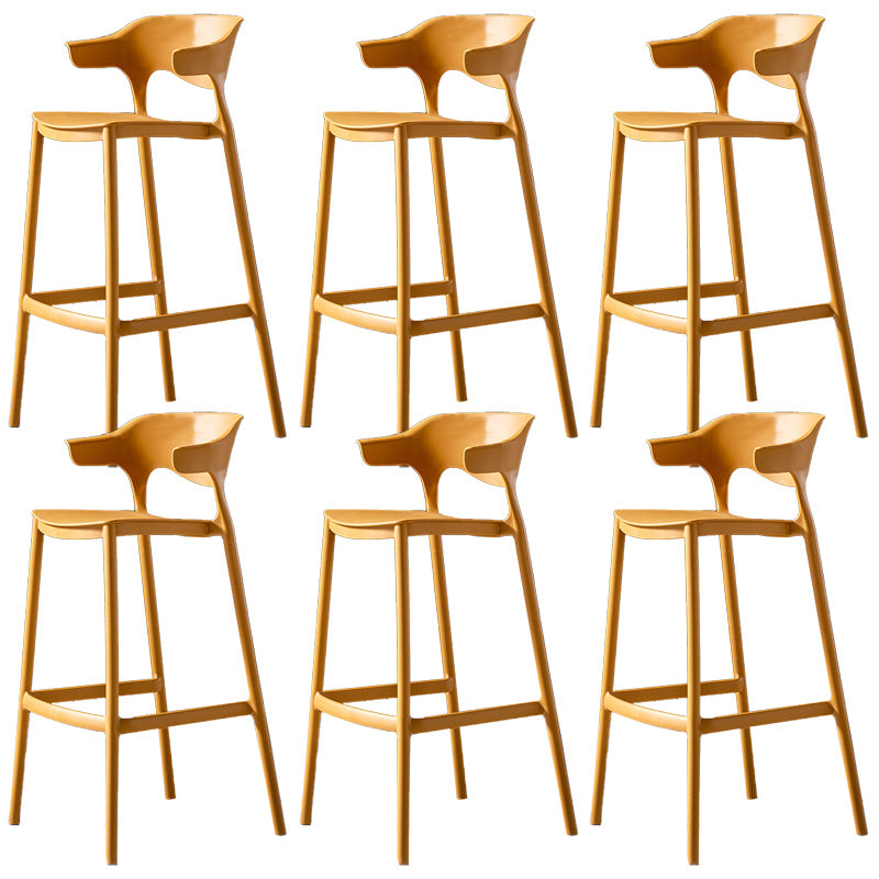 Industrial Low Back Counter Stool Plastic Counter Height Stools for Home Use