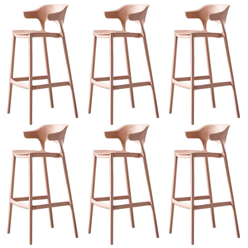 Industrial Low Back Counter Stool Plastic Counter Height Stools for Home Use