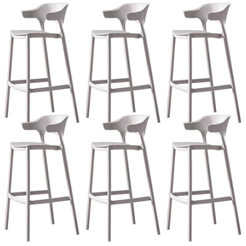 Industrial Low Back Counter Stool Plastic Counter Height Stools for Home Use