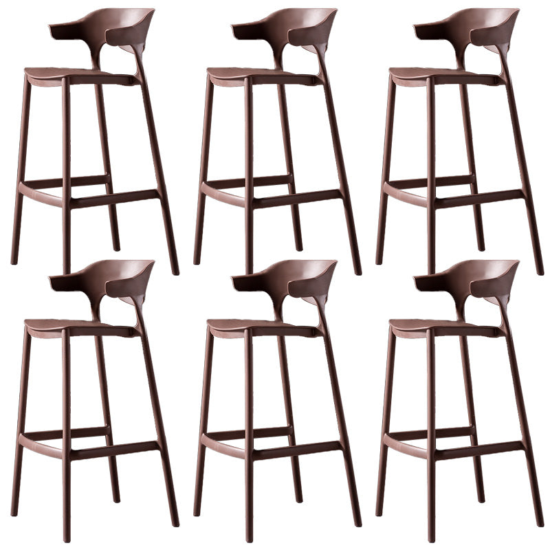 Industrial Low Back Counter Stool Plastic Counter Height Stools for Home Use