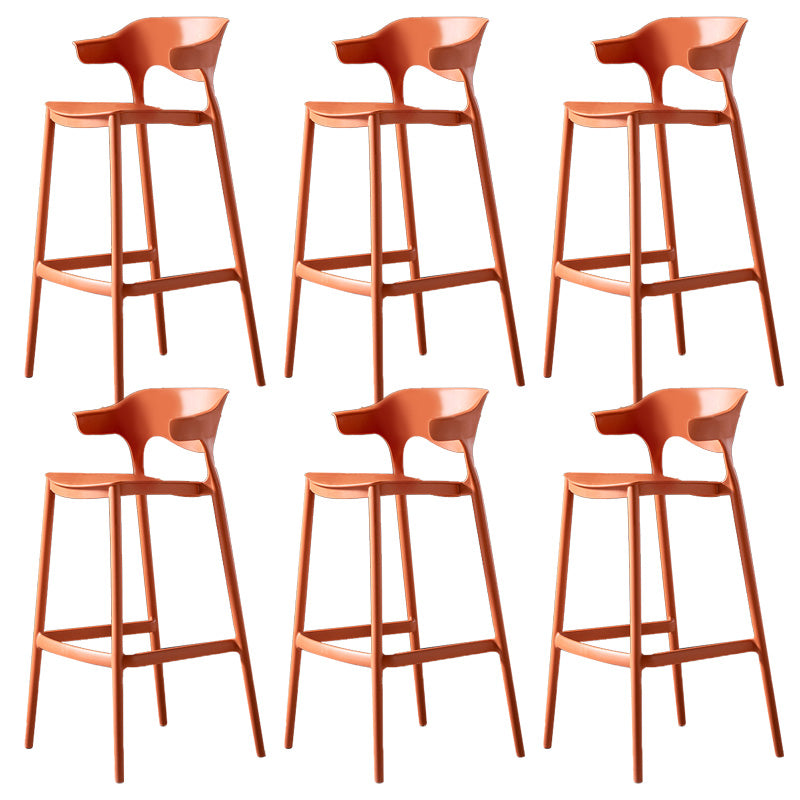 Industrial Low Back Counter Stool Plastic Counter Height Stools for Home Use