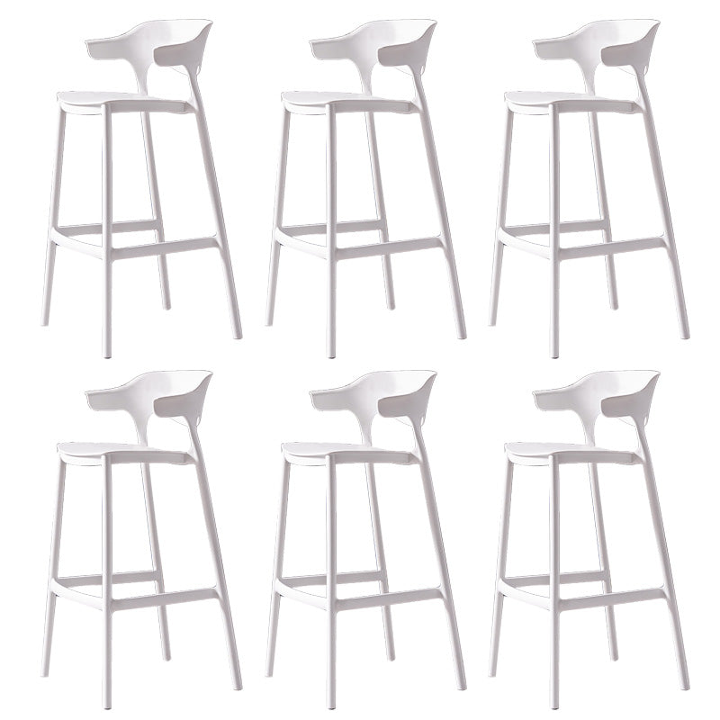 Industrial Low Back Counter Stool Plastic Counter Height Stools for Home Use