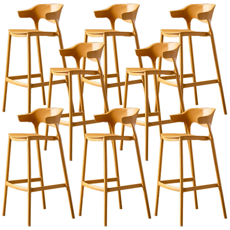 Industrial Low Back Counter Stool Plastic Counter Height Stools for Home Use