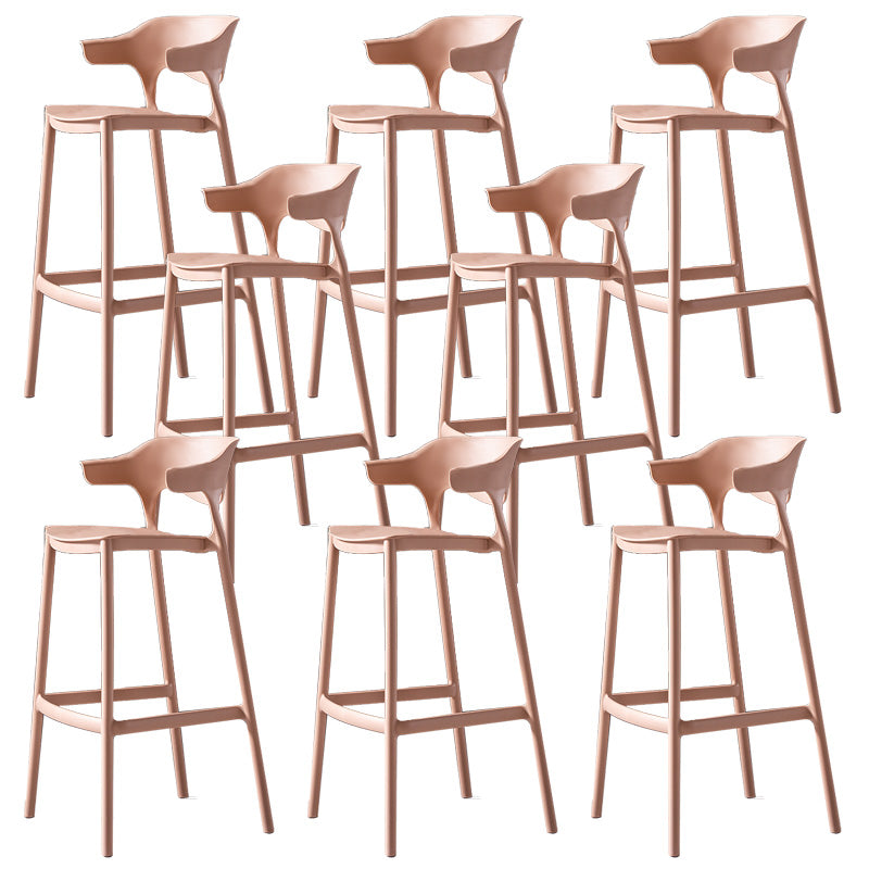 Industrial Low Back Counter Stool Plastic Counter Height Stools for Home Use