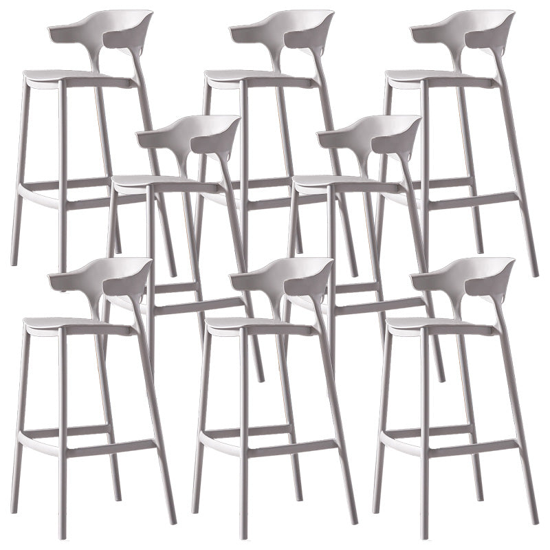 Industrial Low Back Counter Stool Plastic Counter Height Stools for Home Use