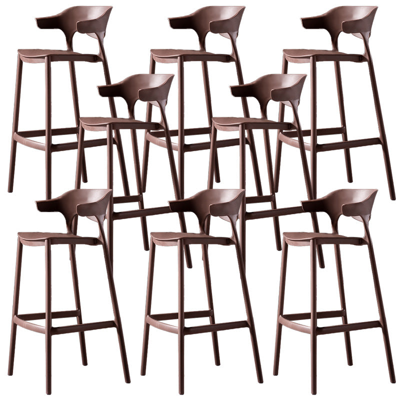 Industrial Low Back Counter Stool Plastic Counter Height Stools for Home Use