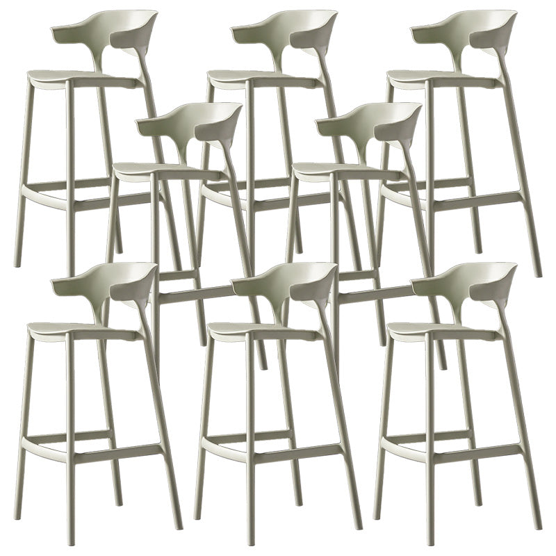 Industrial Low Back Counter Stool Plastic Counter Height Stools for Home Use