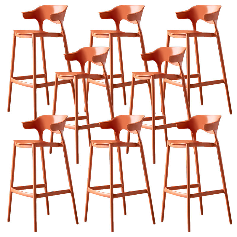 Industrial Low Back Counter Stool Plastic Counter Height Stools for Home Use
