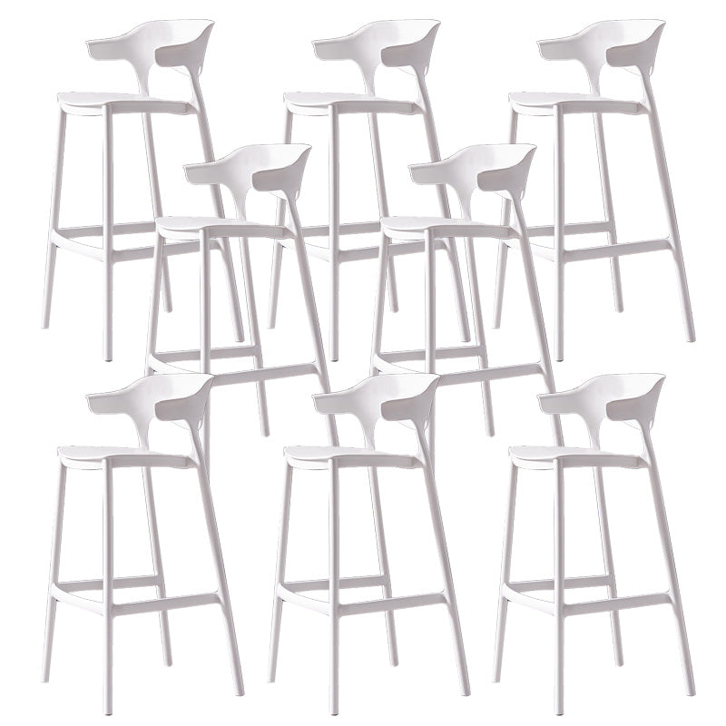 Industrial Low Back Counter Stool Plastic Counter Height Stools for Home Use