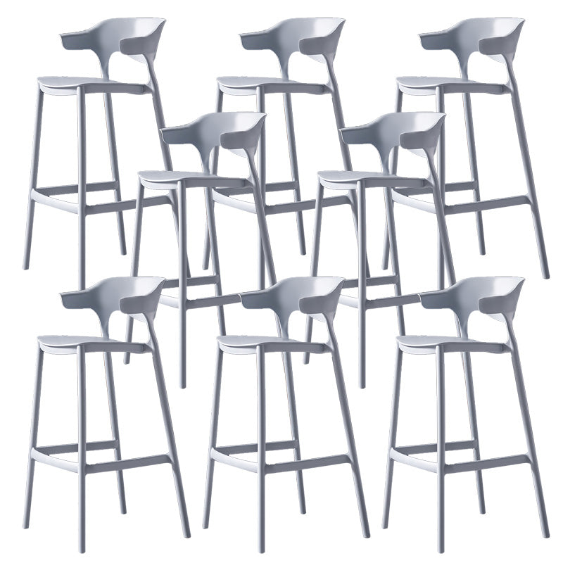 Industrial Low Back Counter Stool Plastic Counter Height Stools for Home Use