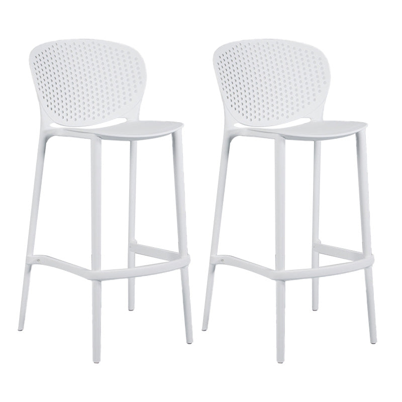 Industrial Low Back Counter Stool Plastic Counter Height Stools for Kitchen