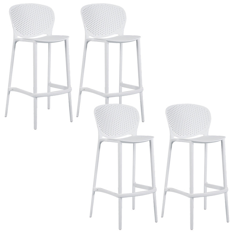 Industrial Low Back Counter Stool Plastic Counter Height Stools for Kitchen