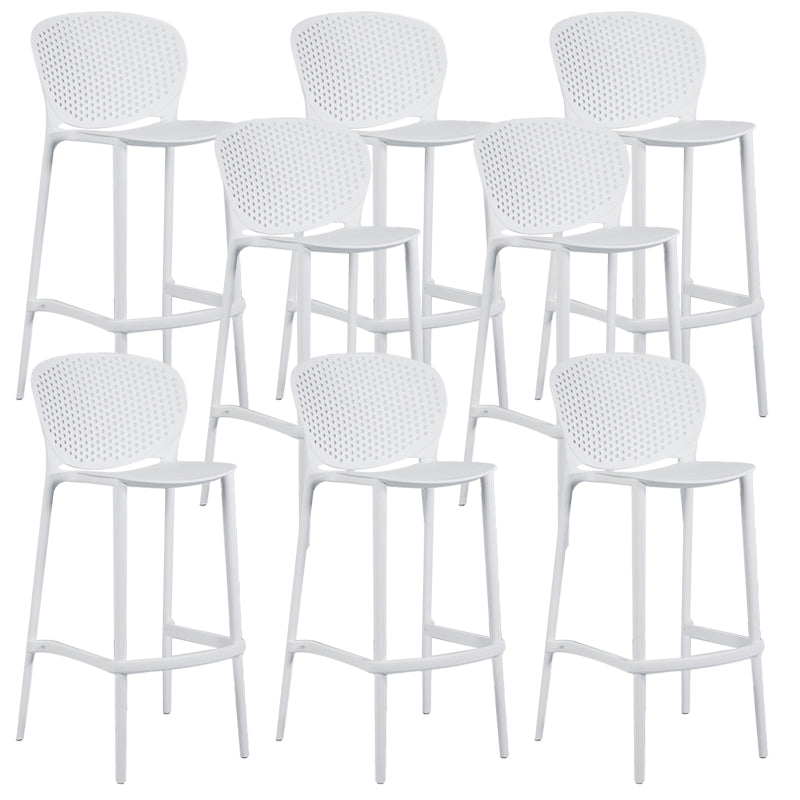 Industrial Low Back Counter Stool Plastic Counter Height Stools for Kitchen