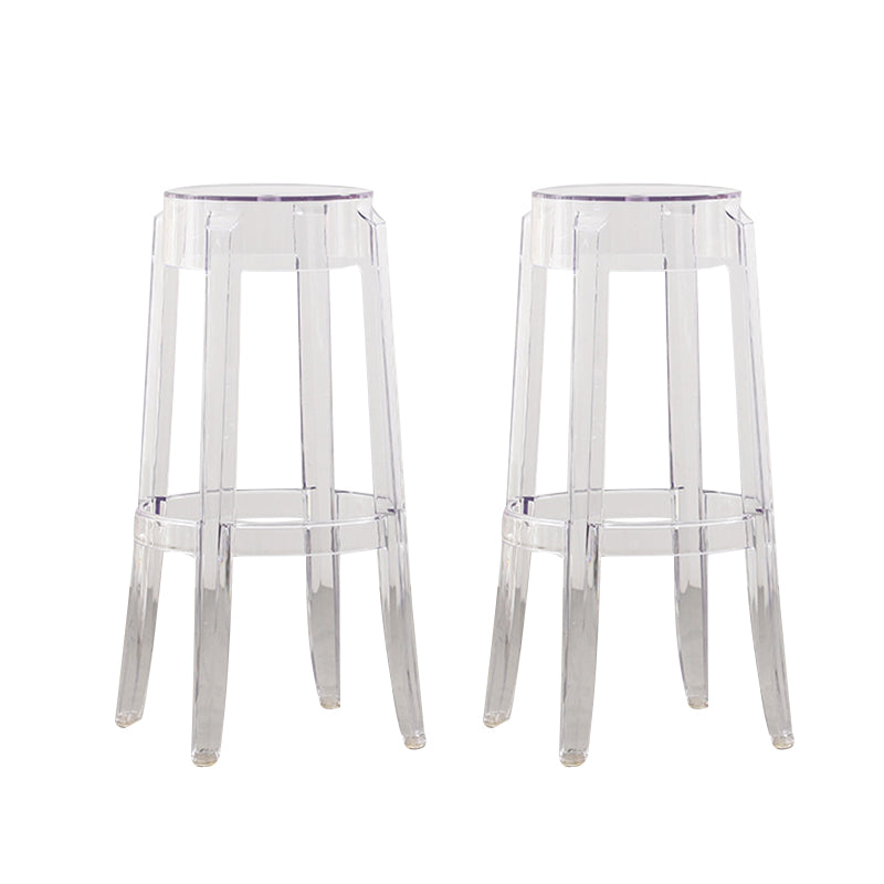 Industrial Backless Counter Stool Acrylic Counter Height Stools for Kitchen